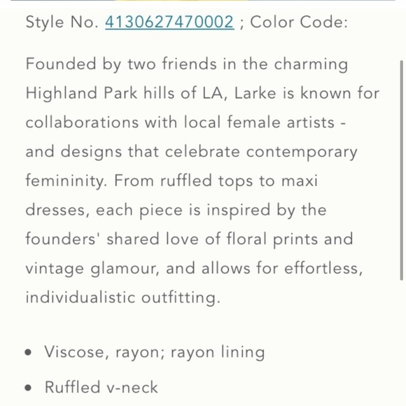 NWT Anthropologie Belle dress by Larke 💛 - Picture 4 of 6